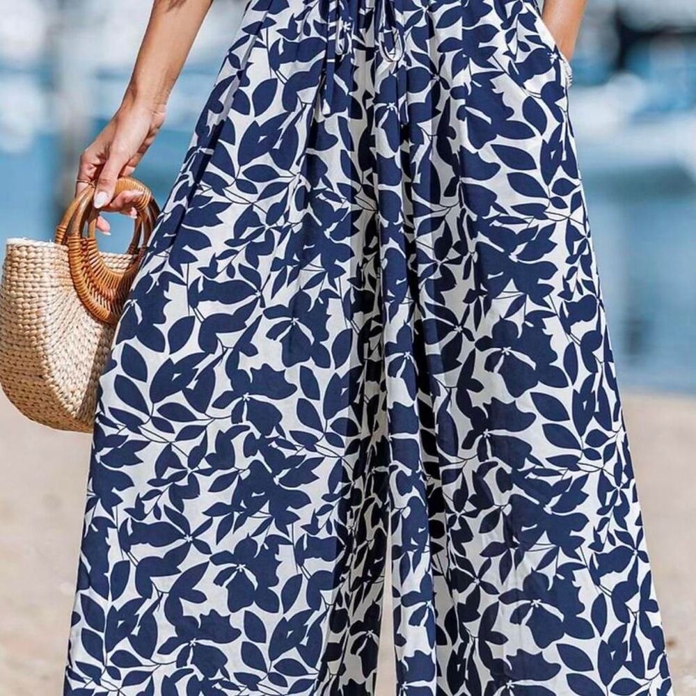 Cupshe Women's Blue and Navy Trousers